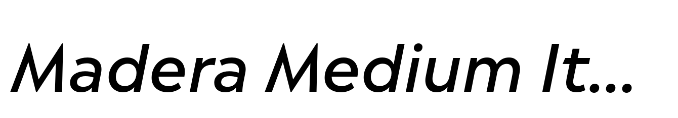 Madera Medium Italic